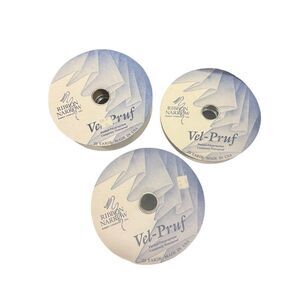 Vintage Vel-Pruf Flocked Polypropylene Waterproof Velvet Ribbon (3 Rolls)